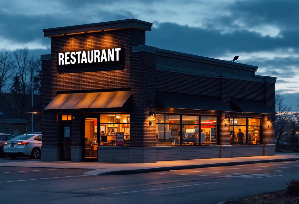 Security camera monitoring the counter and entrance of a restaurant in Ontario
