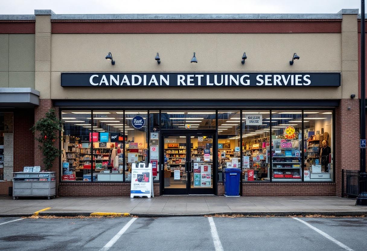 Security camera monitoring the entrance and checkout area of a retail store in Ontario