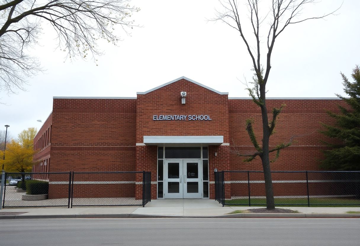 Secure buzzer entry system and camera at the front entrance of an Ontario school