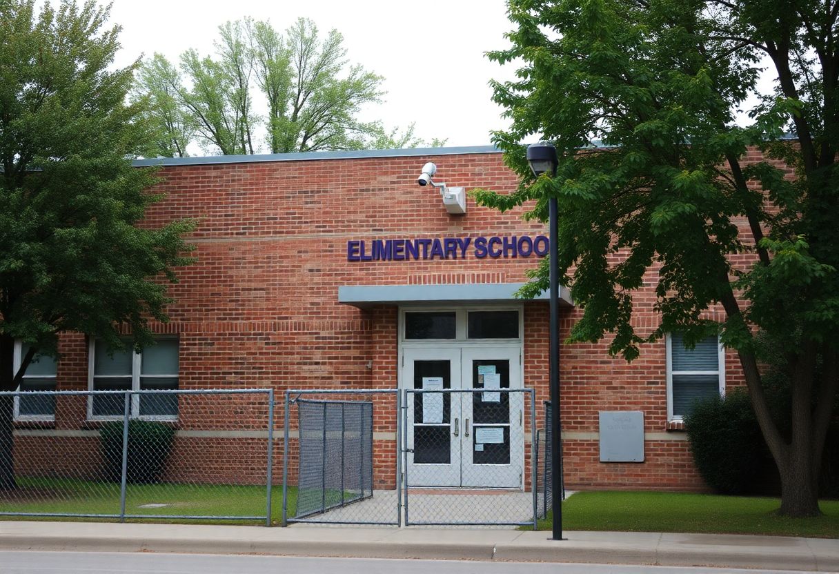 Secure buzzer entry system and camera at the front entrance of an Ontario school