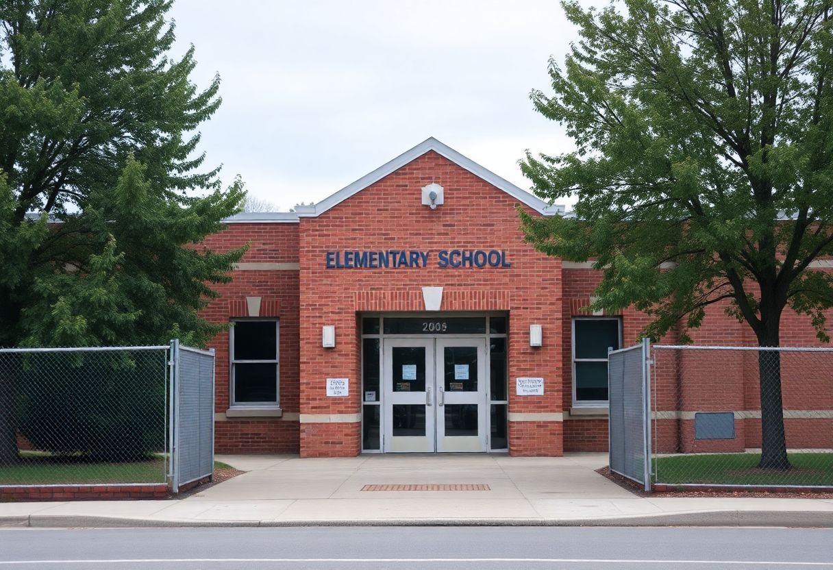 Secure buzzer entry system and camera at the front entrance of an Ontario school