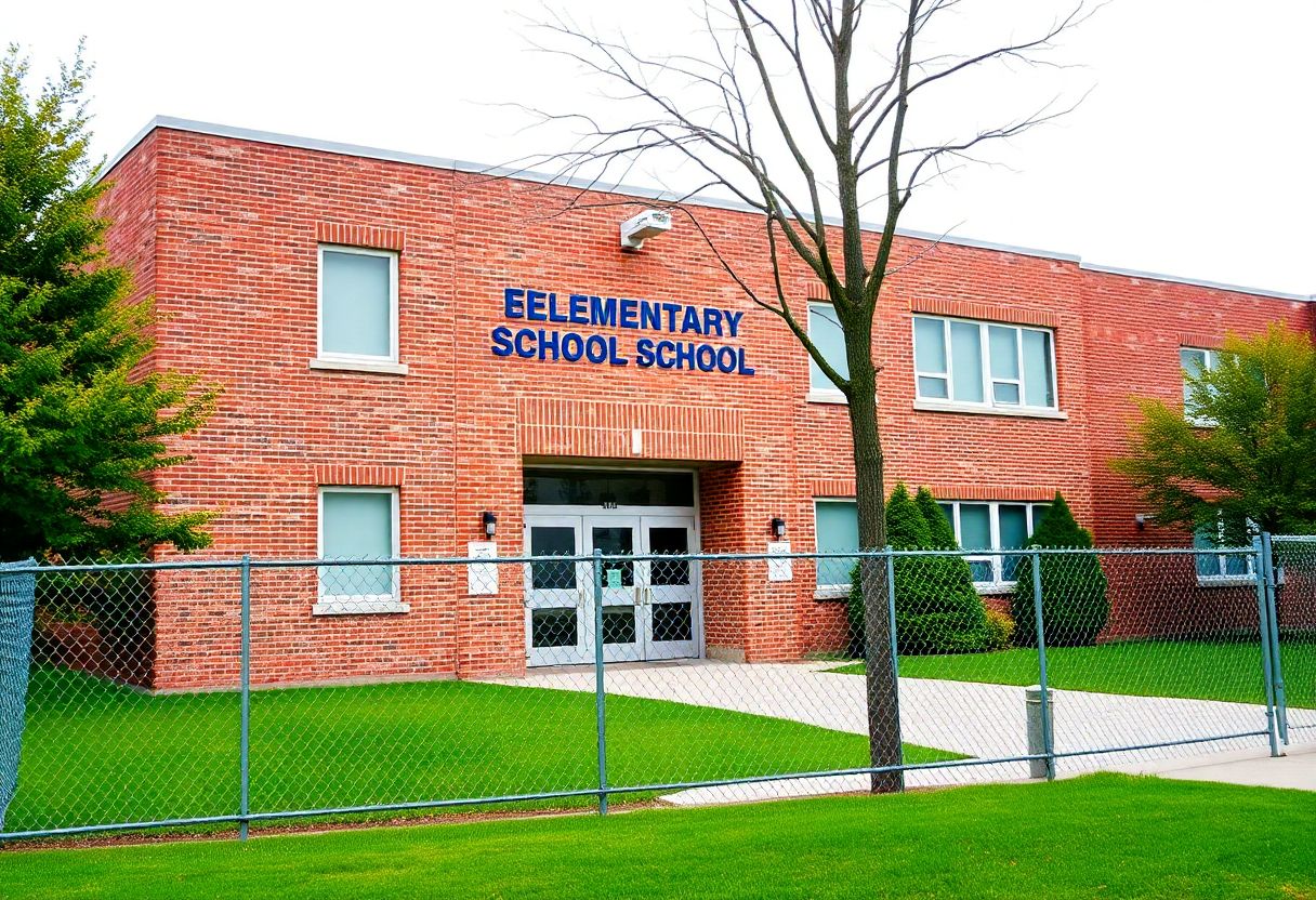Secure buzzer entry system and camera at the front entrance of an Ontario school