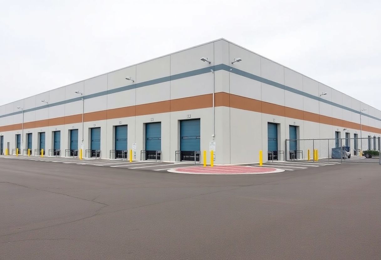 4K security cameras monitoring a warehouse interior with product aisles
