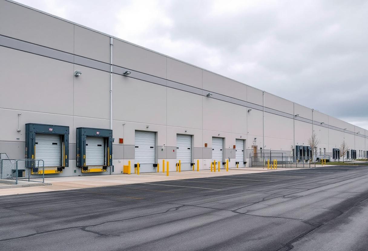 4K security cameras monitoring a warehouse interior with product aisles
