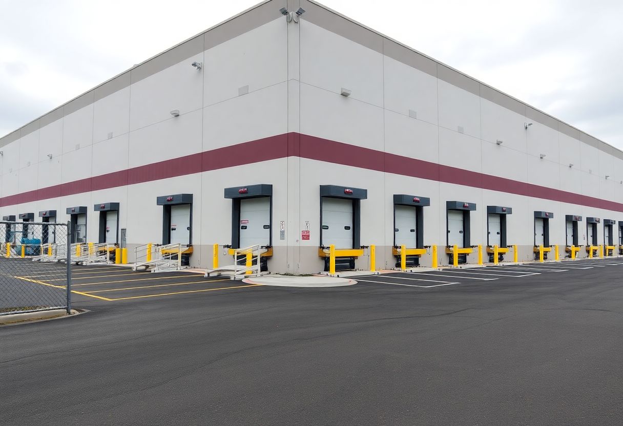 4K security cameras monitoring a warehouse interior with product aisles