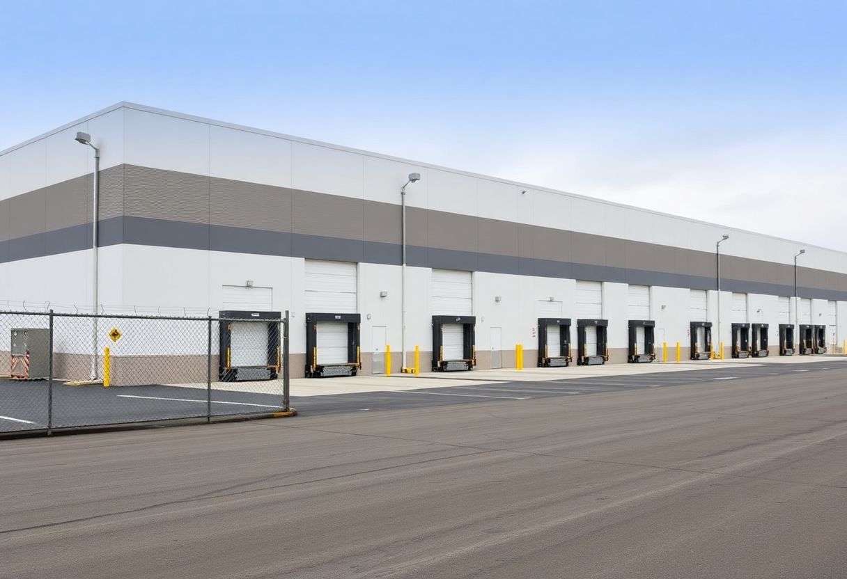 4K security cameras monitoring a warehouse interior with product aisles