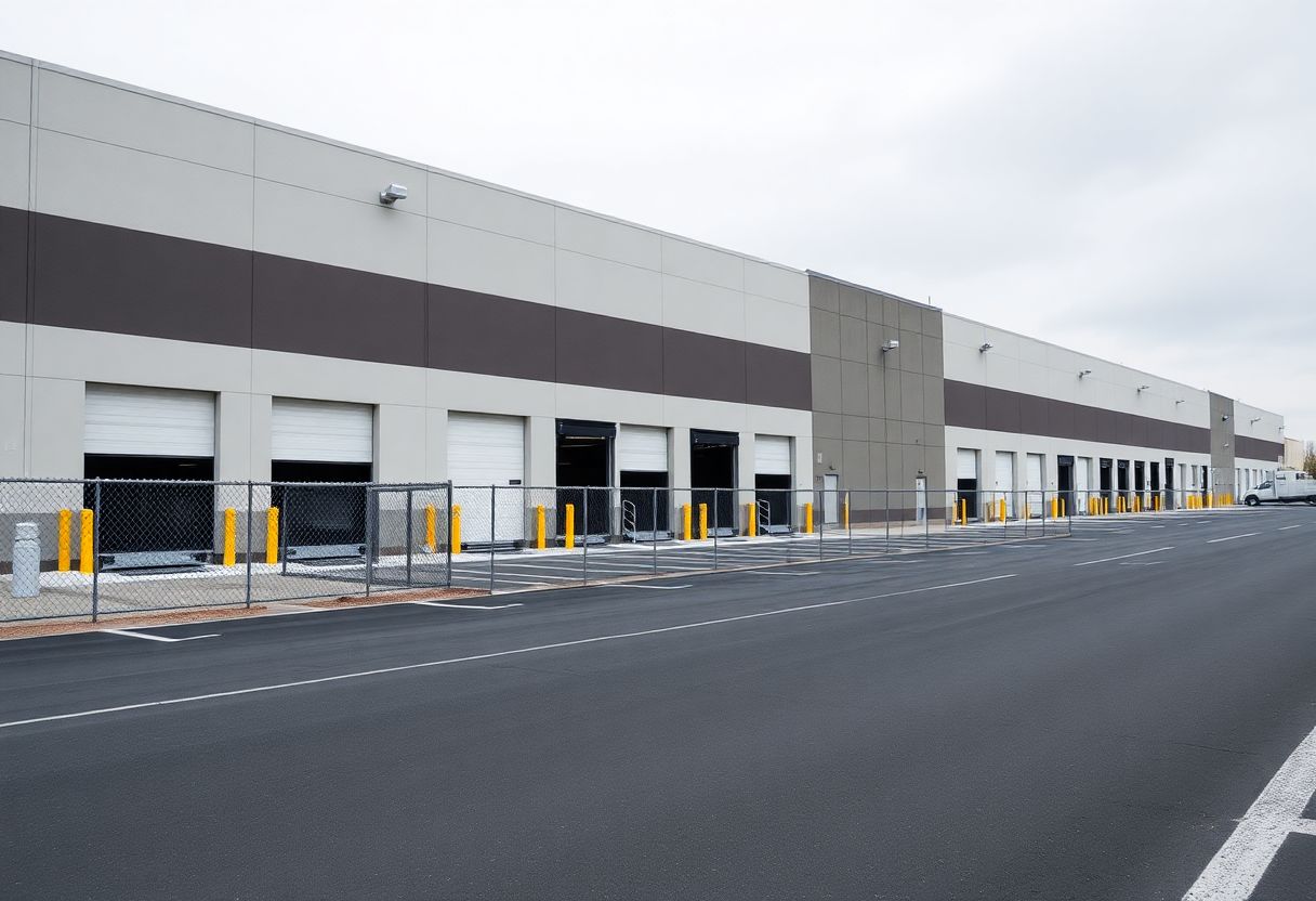 4K security cameras monitoring a warehouse interior with product aisles